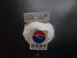 HOGAR  -8-White Fused Alumina-Haixu Abrasives Alúmina fundida blanca 220# 240# para revestimientos de suelos epoxi a base de agua